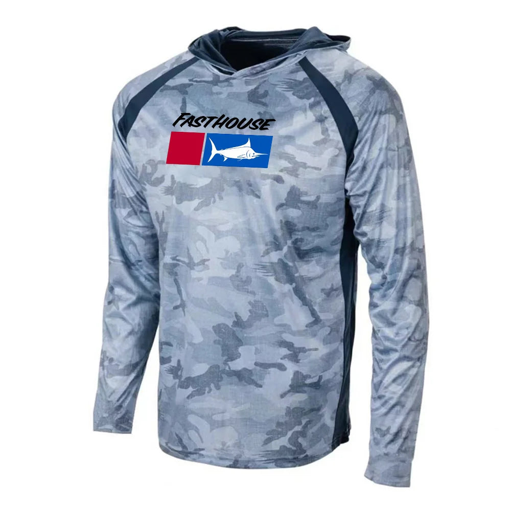 UPF 50+ Australian Summer Fishing Hoodie | Sun Safe Quick-Dry Long Sleeve Shirt