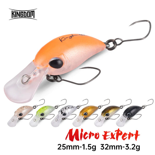 Kingdom Micro Expert Minnow Lure | Ultralight Hardbody Crankbait | 25mm / 32mm