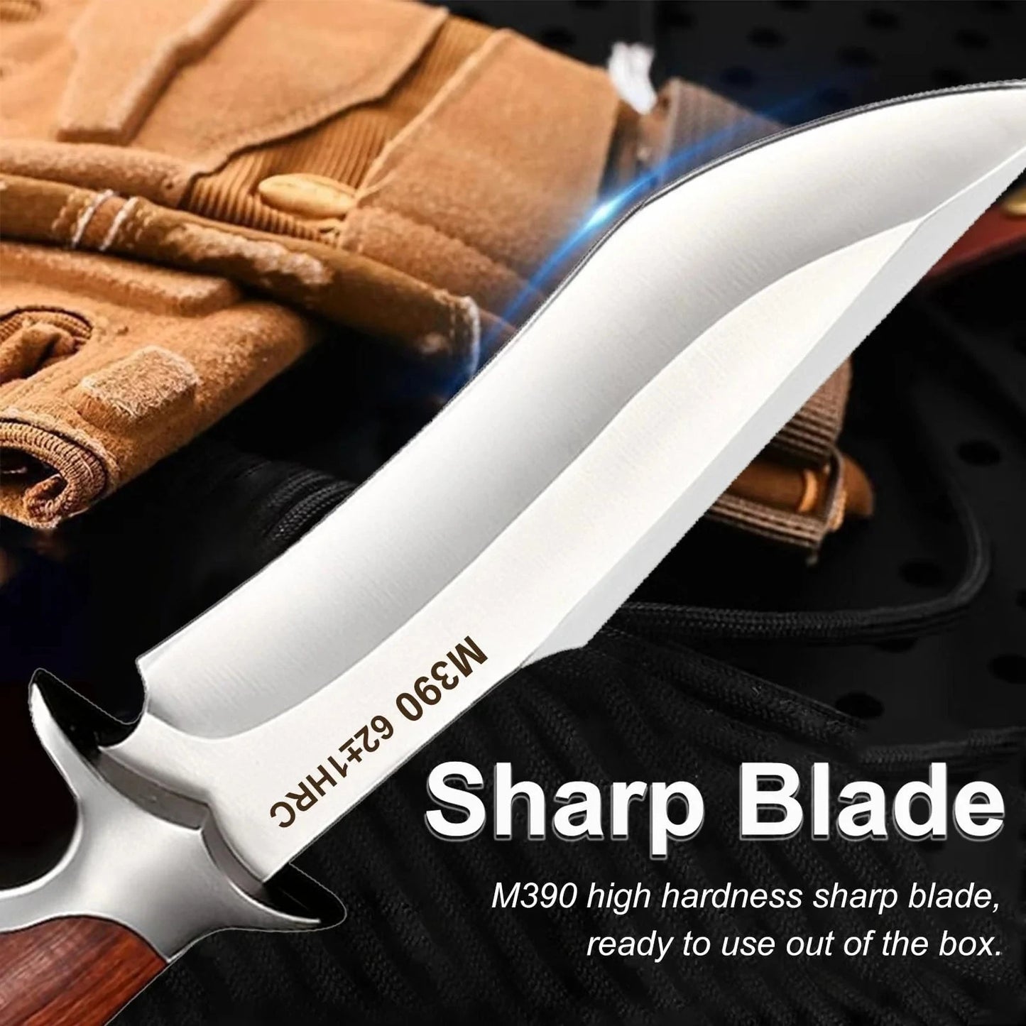 M390 Stainless Steel Kitchen Knife | 62HRC | Cleaver / Boning Knife