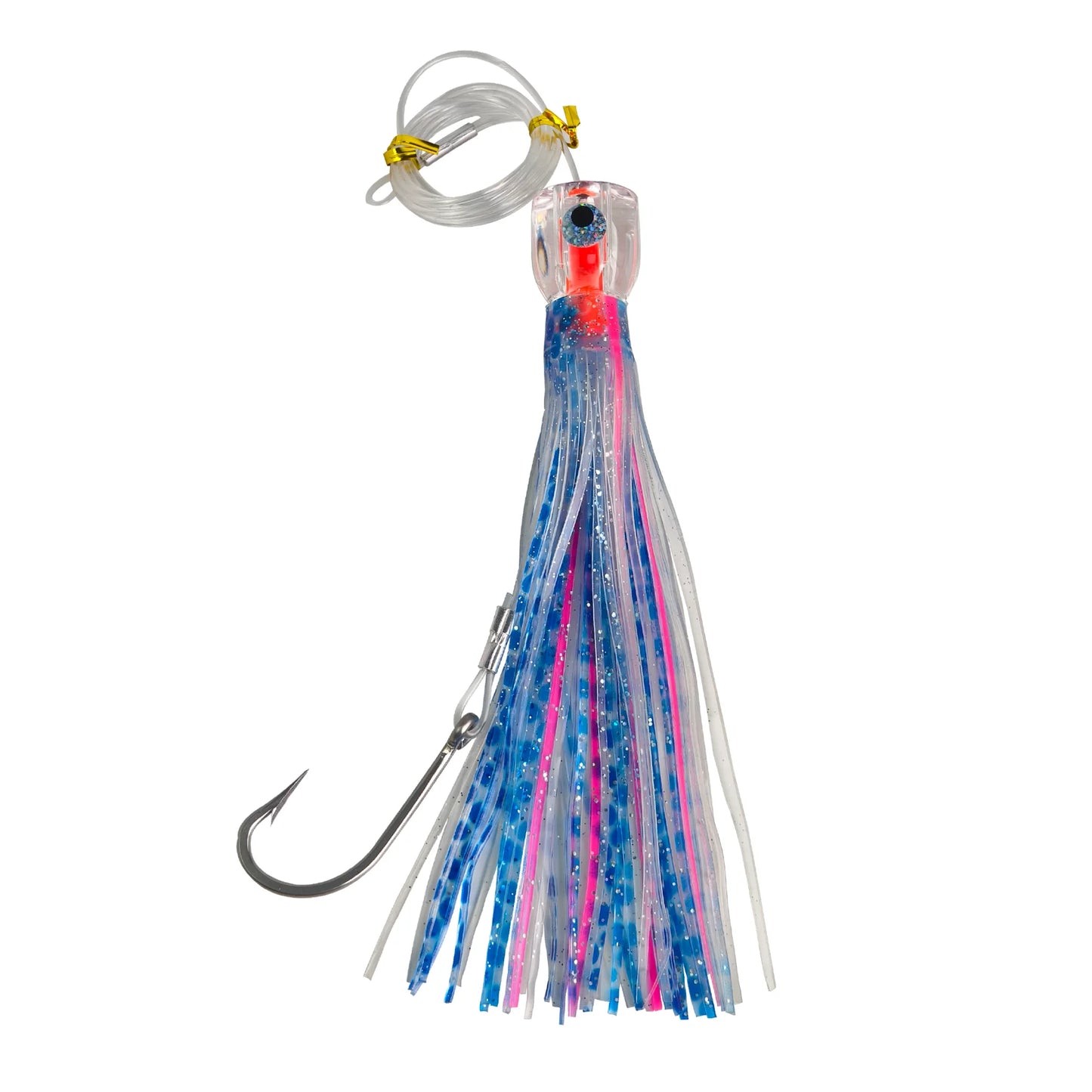 Acrylic Cup Head Jet Hole Trolling Lure | Pre-Rigged 8/0 Hook | Offshore Saltwater Lure for Marlin, Tuna & Wahoo