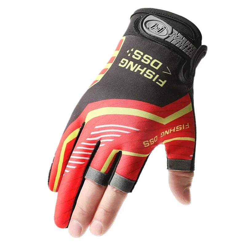 Men’s Summer Fishing Gloves | Ice-Silk Breathable Fabric | Anti-Slip | UV Protection | 3-Finger Cut Gloves