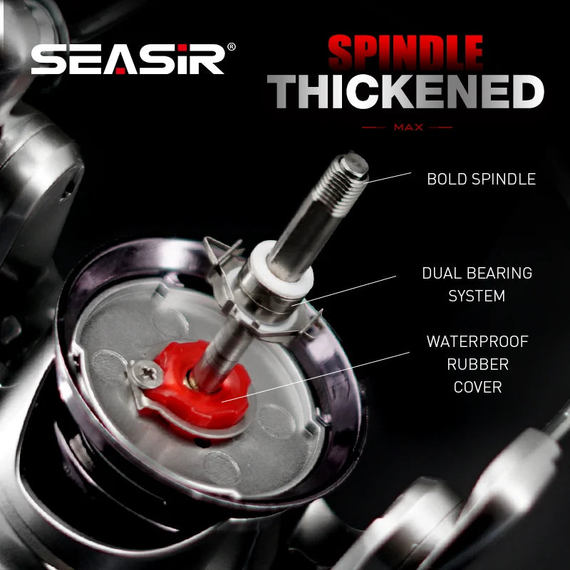 Seasir Contra Max Spinning Reel | Full-Metal Body | 25KG Max Drag | 9+1 Bearings | Saltwater Power Reel