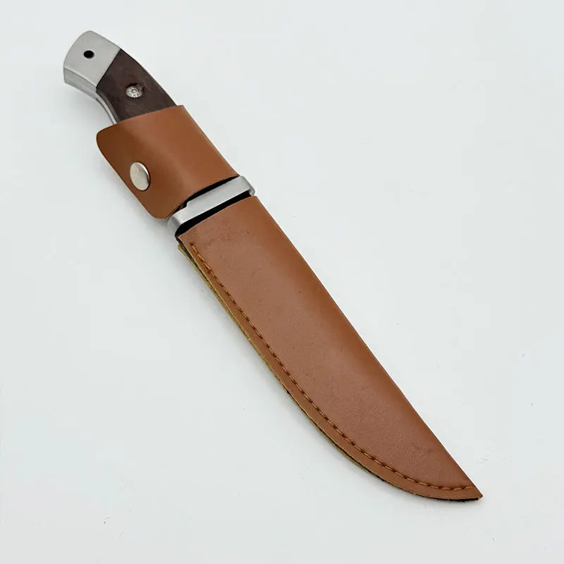 Folding Pocket Knife | Steel Blade | Wooden Handle | 7.8-Inch