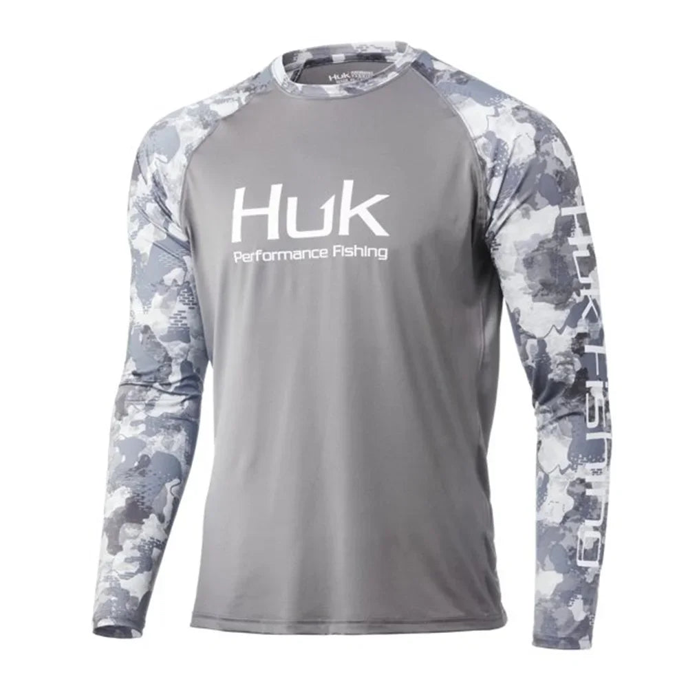 HUK Men’s Performance Fishing Shirt UPF50+ | Breathable Long Sleeve Hoodie