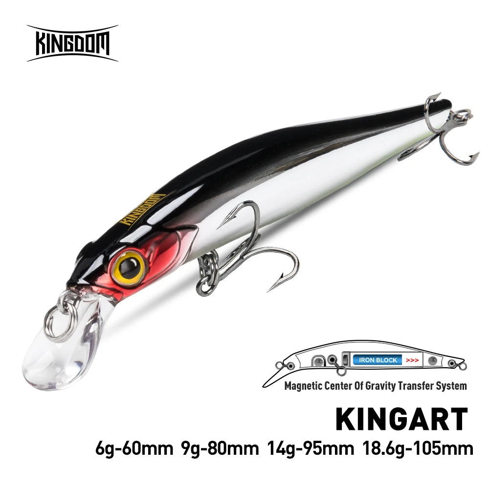Kingdom Sinking Minnow Hardbody Lure | Saltwater Crankbait Fishing Lures