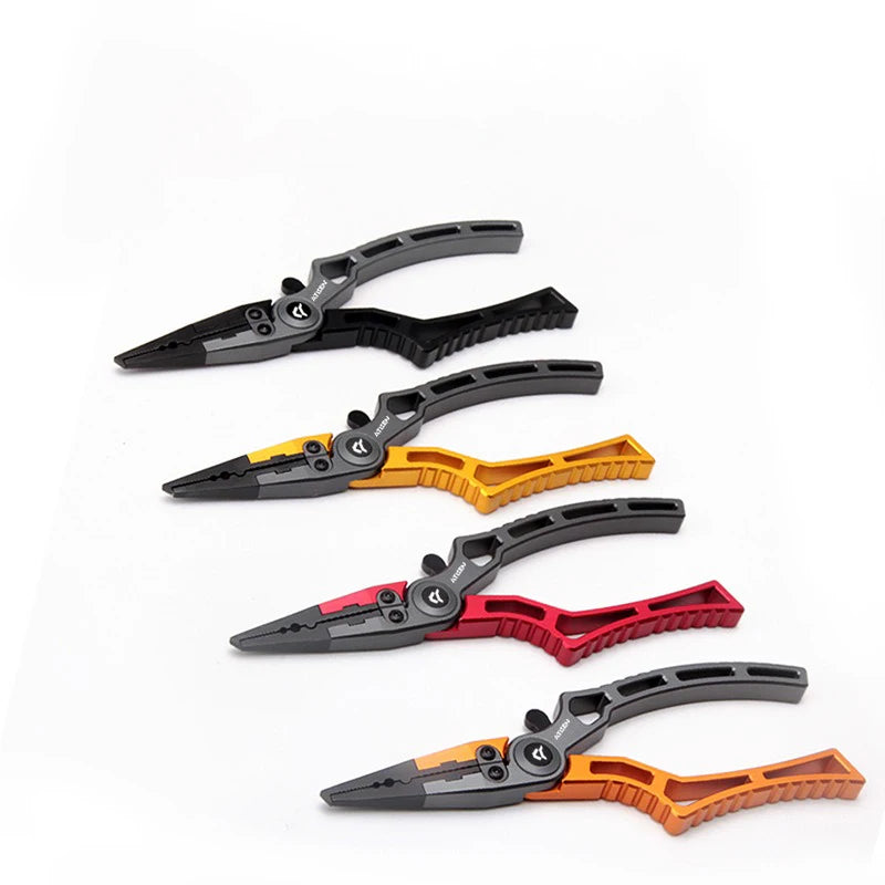 Booms Fishing X1 Aluminum Fishing Pliers | Tungsten Steel Jaws | Braid Cutter | Hook Remover with Pouch