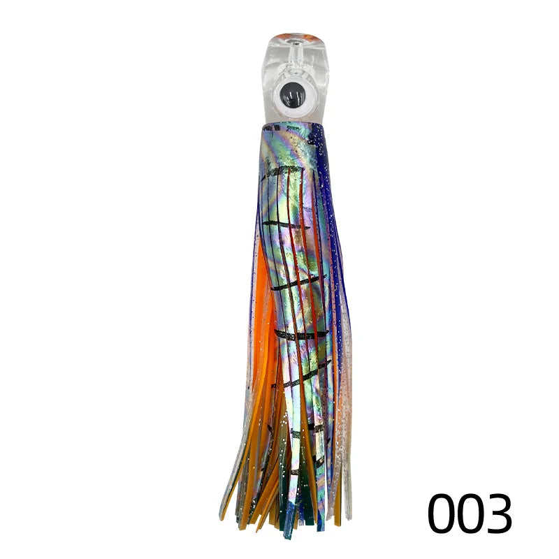 Squid Skirt Trolling Lure – 16 cm & 25 cm Offshore Game Lure (6 Colours, 150 cm Line)