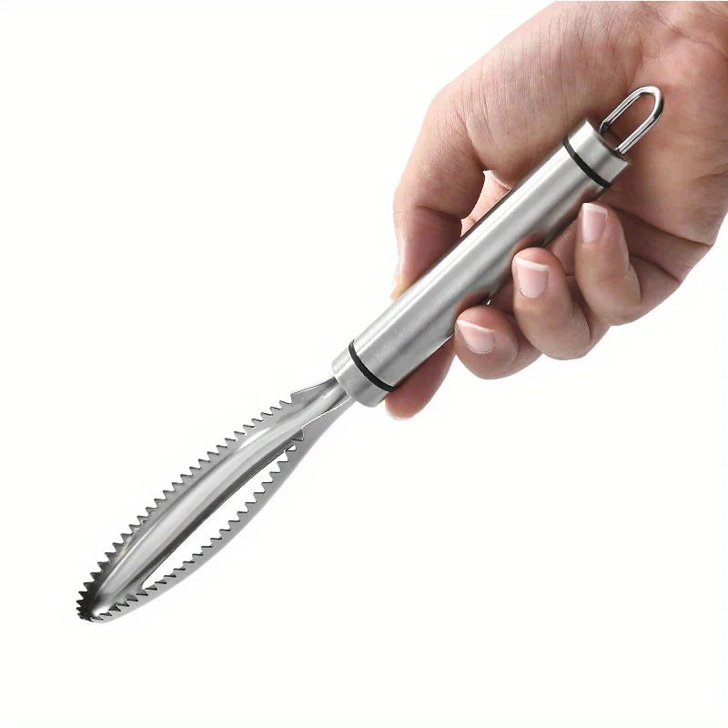 Stainless Steel Fish Scaler | Fish Scale Remover & Cleaning Tool