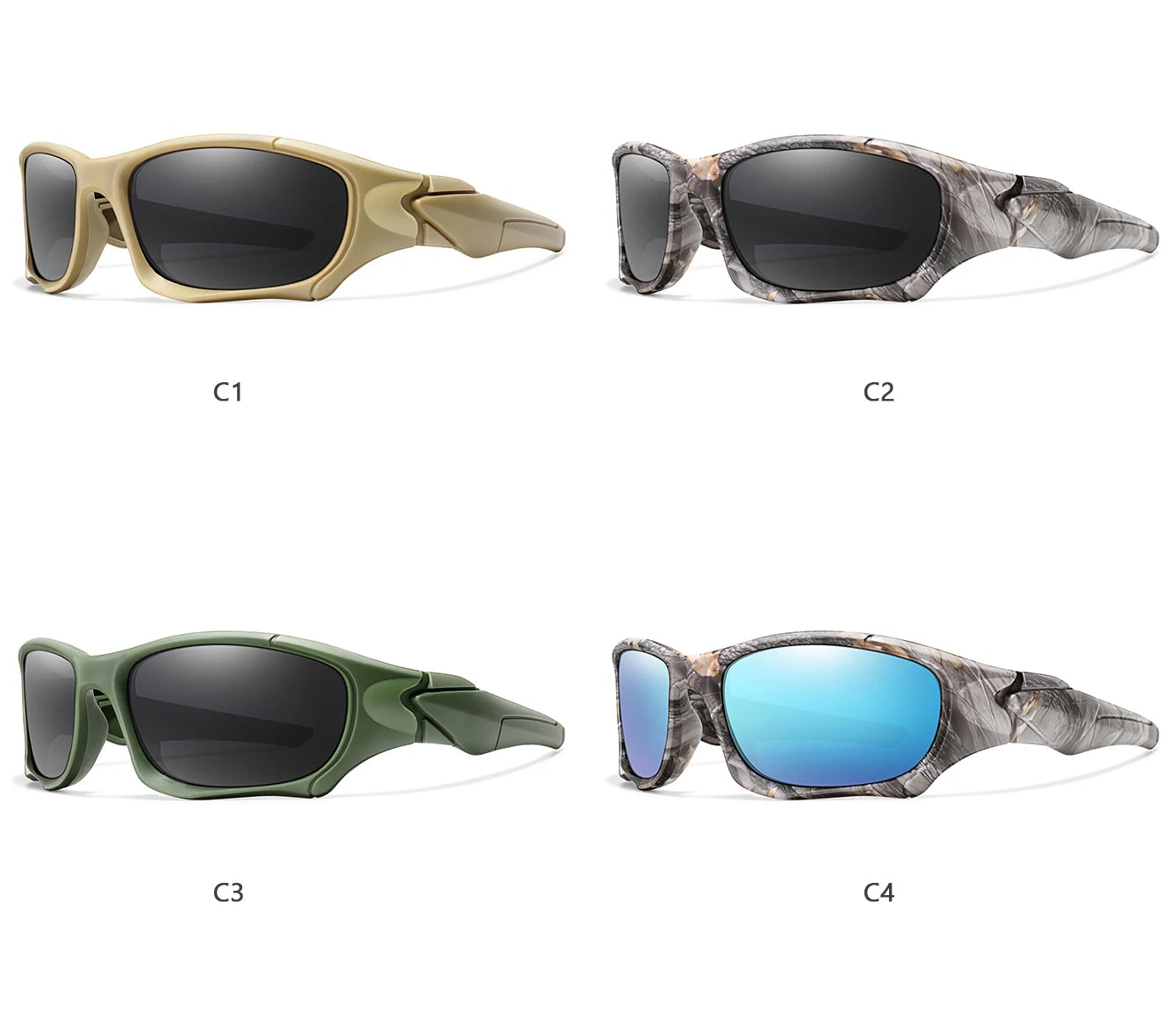 Polarized Camouflage Fishing Sunglasses | UV Protection Outdoor Sports Eyewear
