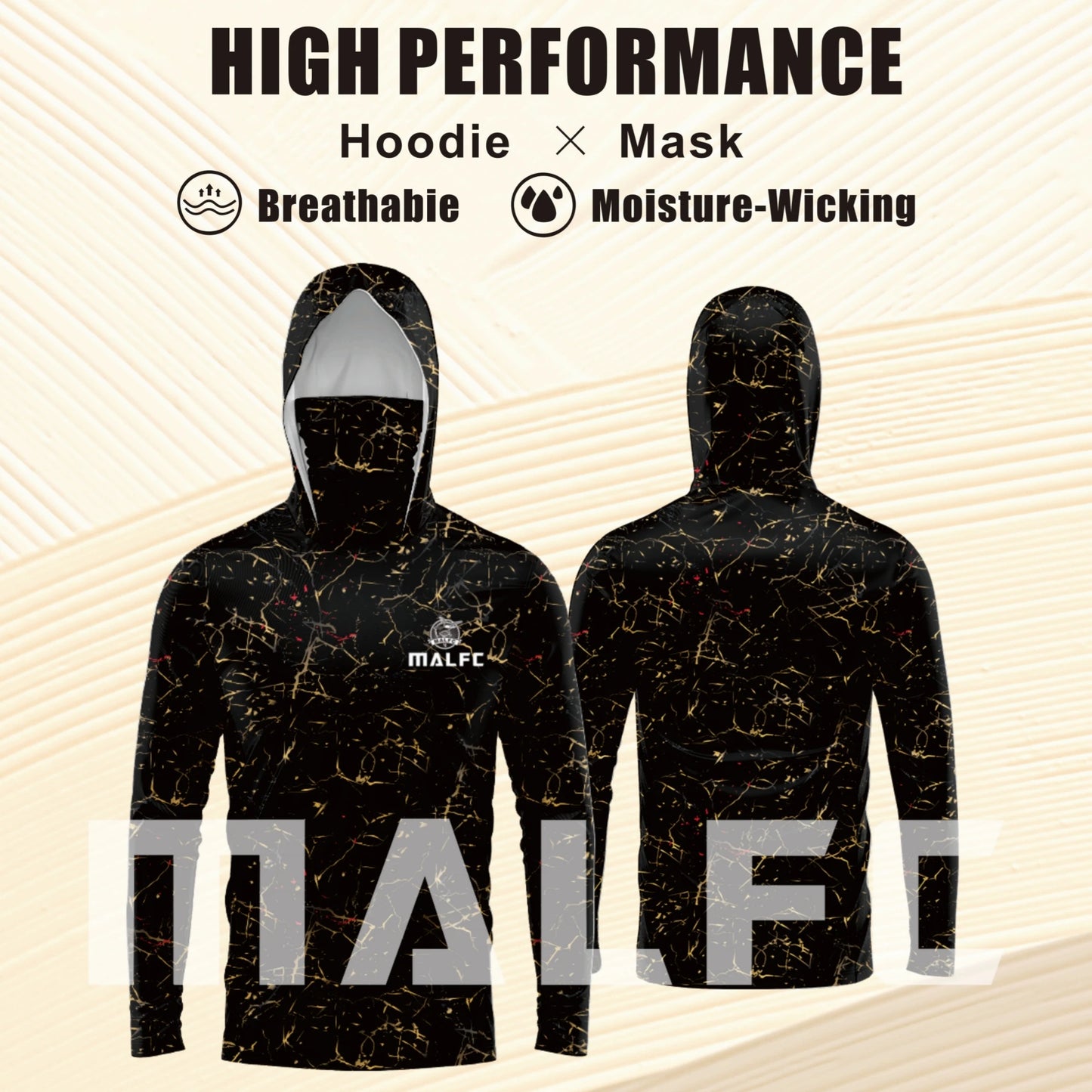MALFC Hooded Fishing Shirt | UPF UV Protection | Long Sleeve Fishing Apparel