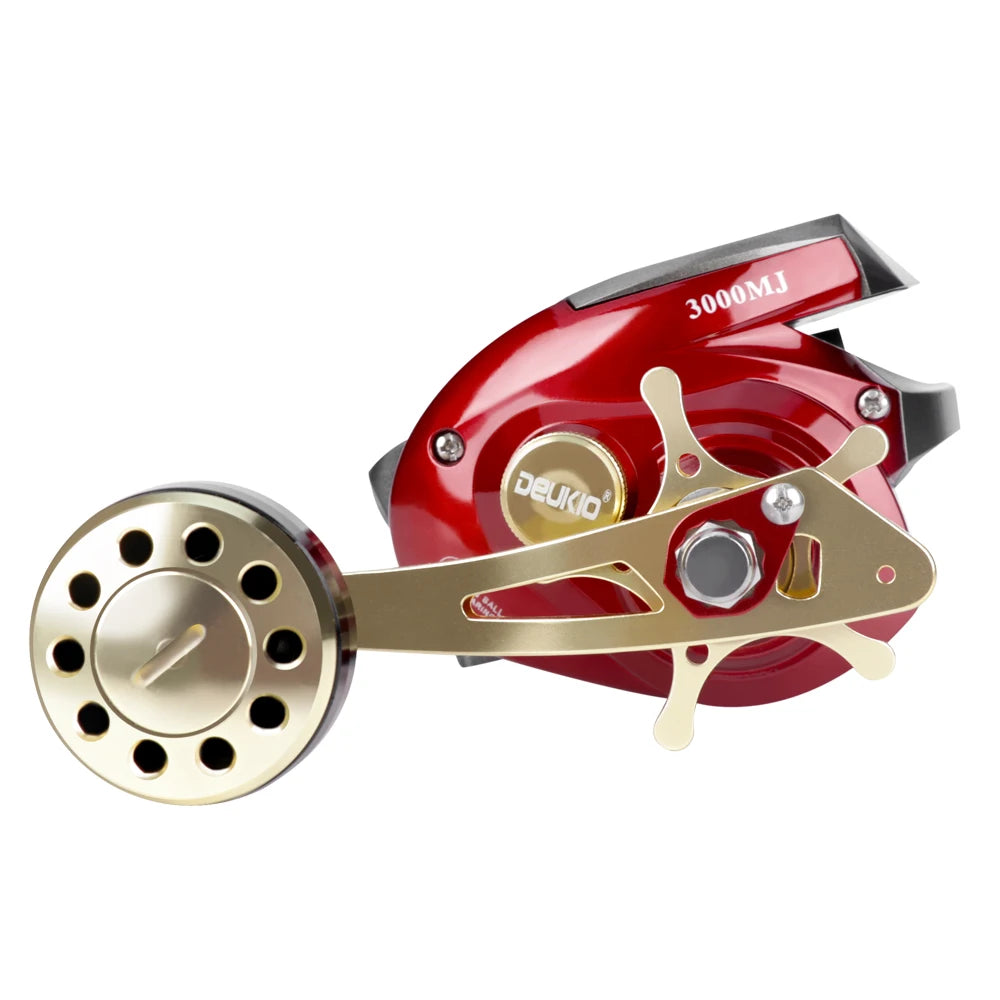 DEUKIO Full Metal Line Counter Baitcasting Reel | 6+1BB | LED Digital Display | Left & Right Hand