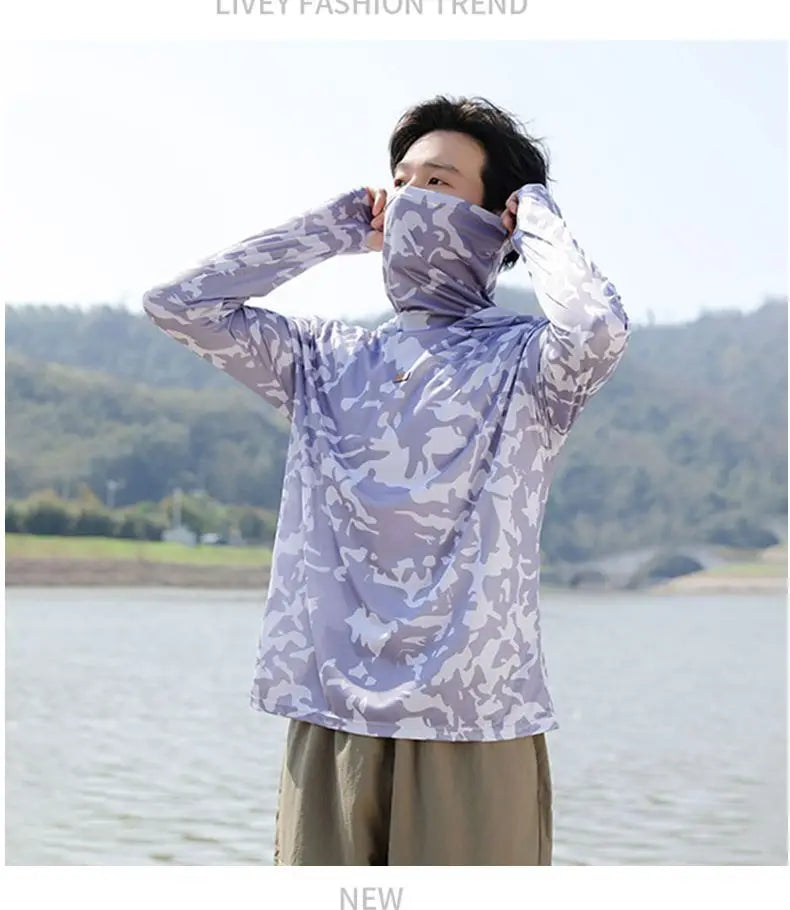 Men’s Long Sleeve Fishing Shirt with Hood | UPF50+ Outdoor Performance Top