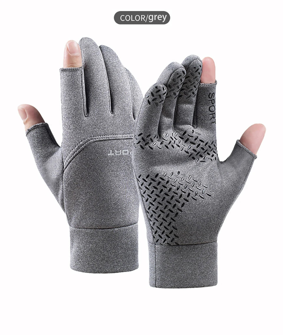 Two-Finger Cut Fishing Gloves | Anti-Slip Outdoor Angling & Cycling Gloves