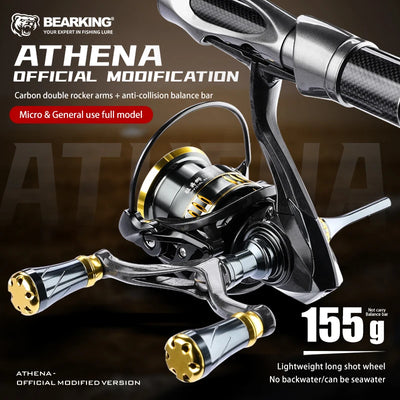 BEARKING RS Athena Spinning Reel | 5.2:1 Gear Ratio | 6+1 Bearings | Shallow Spool