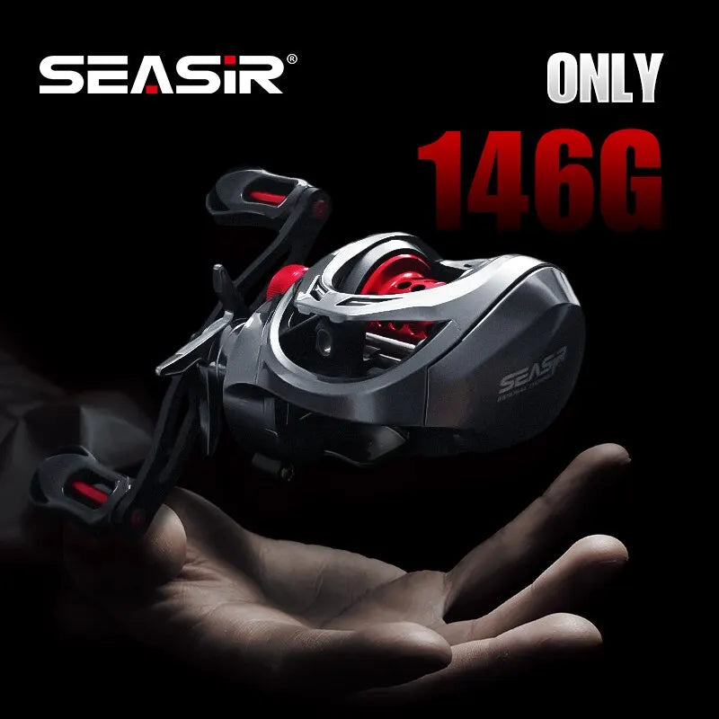 SEASIR Mansory Baitcasting Reel | 146g Ultralight Carbon | 7.3:1 HS | 11+1 Bearings | Dual Spool