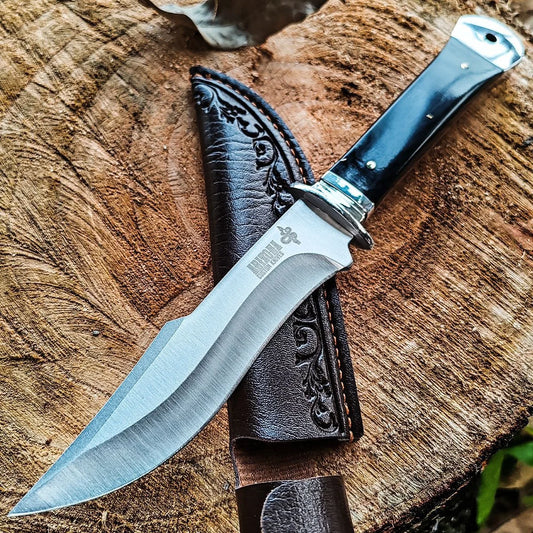 Fixed Blade Outdoor Knife | 3Cr Steel | Wooden Handle | 22cm Overall Length