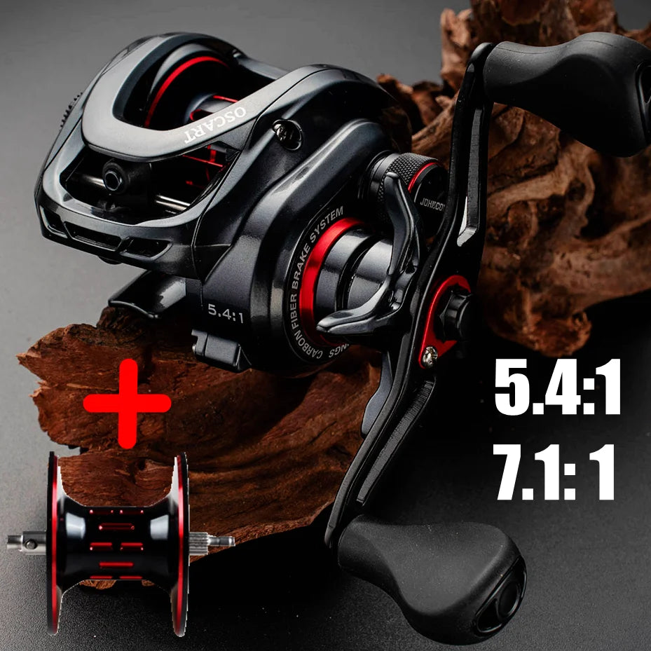 Saltwater Baitcasting Reel | 5.4:1 / 7.1:1 | 9BB Multiplier Reel with Spare Spool