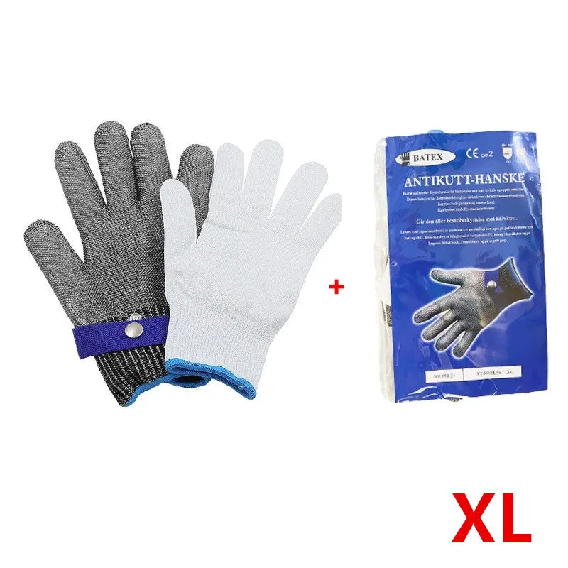 Stainless Steel Mesh Cut-Resistant Glove | Hand Protection for Fish Filleting & Food Preparation