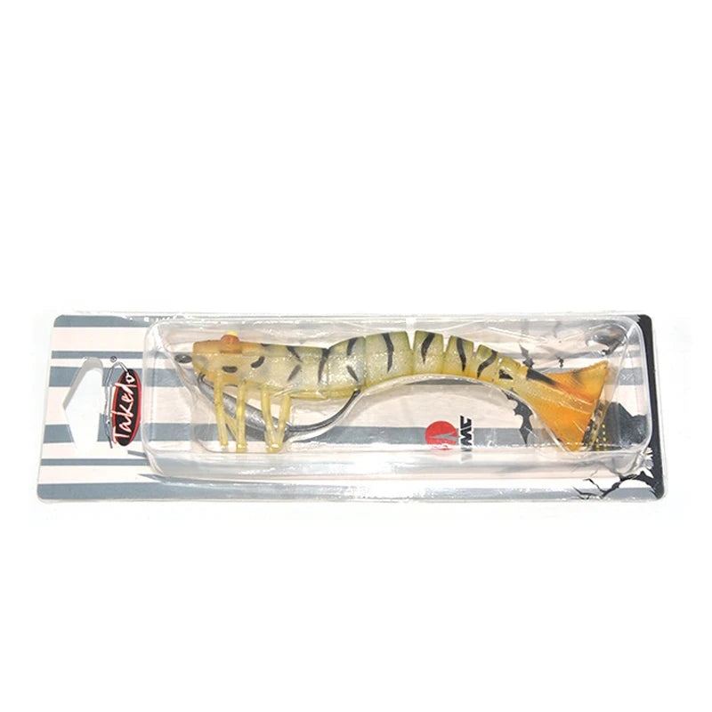 TAKEDO LIVE SHRIMP LV01A Soft Lure | 90mm / 120mm Realistic Prawn Bait | TPR Shrimp Lure