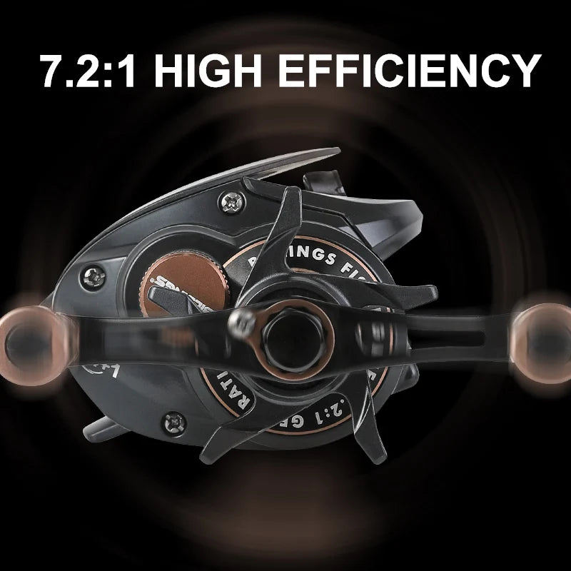 BILLINGS AX200 Baitcasting Reel | 7.2:1 Gear Ratio | 6kg Drag | 4+1 Bearings | Ultralight Baitcaster