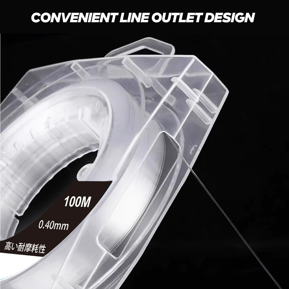 99% Fluorocarbon Fishing Line – 6–24 lb Leader (High Strength, Fast Sinking & Invisible Underwater)