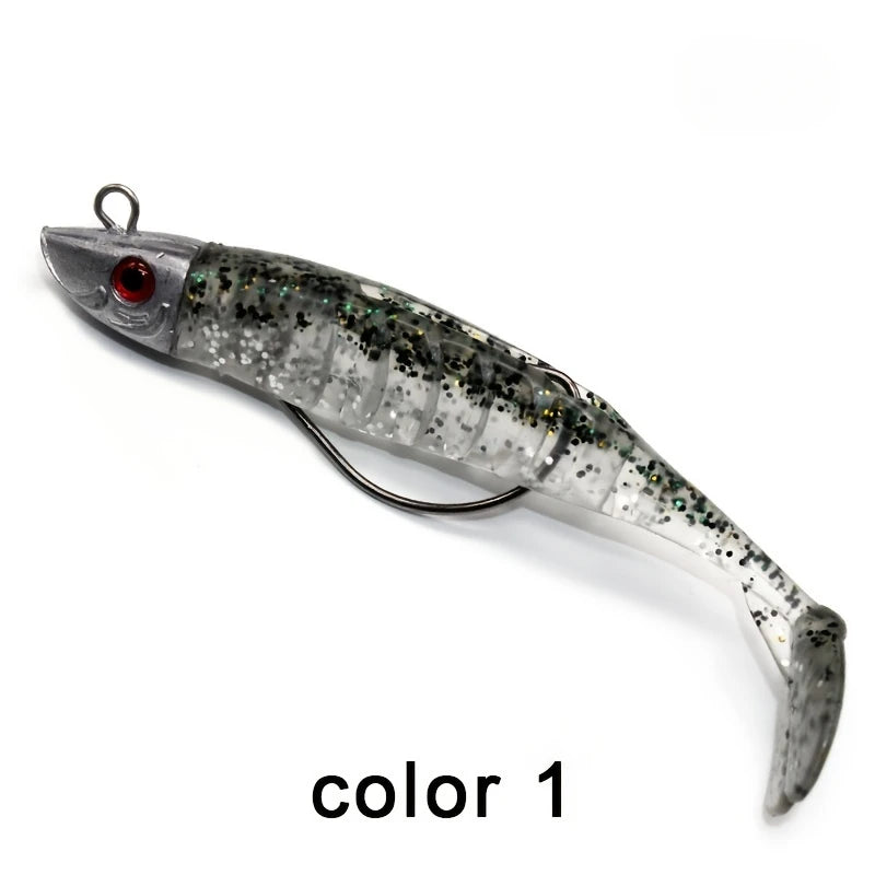 Soft Paddle Tail Jigging Lure | 10cm 15g / 13cm 26g Pre-Rigged Swimbait | Saltwater Fishing Bait