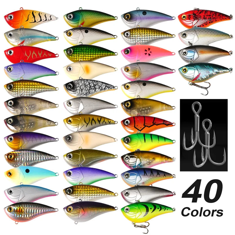 Wondersee 70mm VIB Lure | 15g Sinking Vibration Hardbody | Long Casting Blade Bait