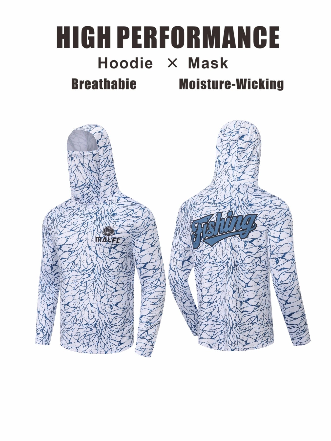 MALFC Hooded Fishing Shirt | UPF UV Protection | Long Sleeve Fishing Apparel