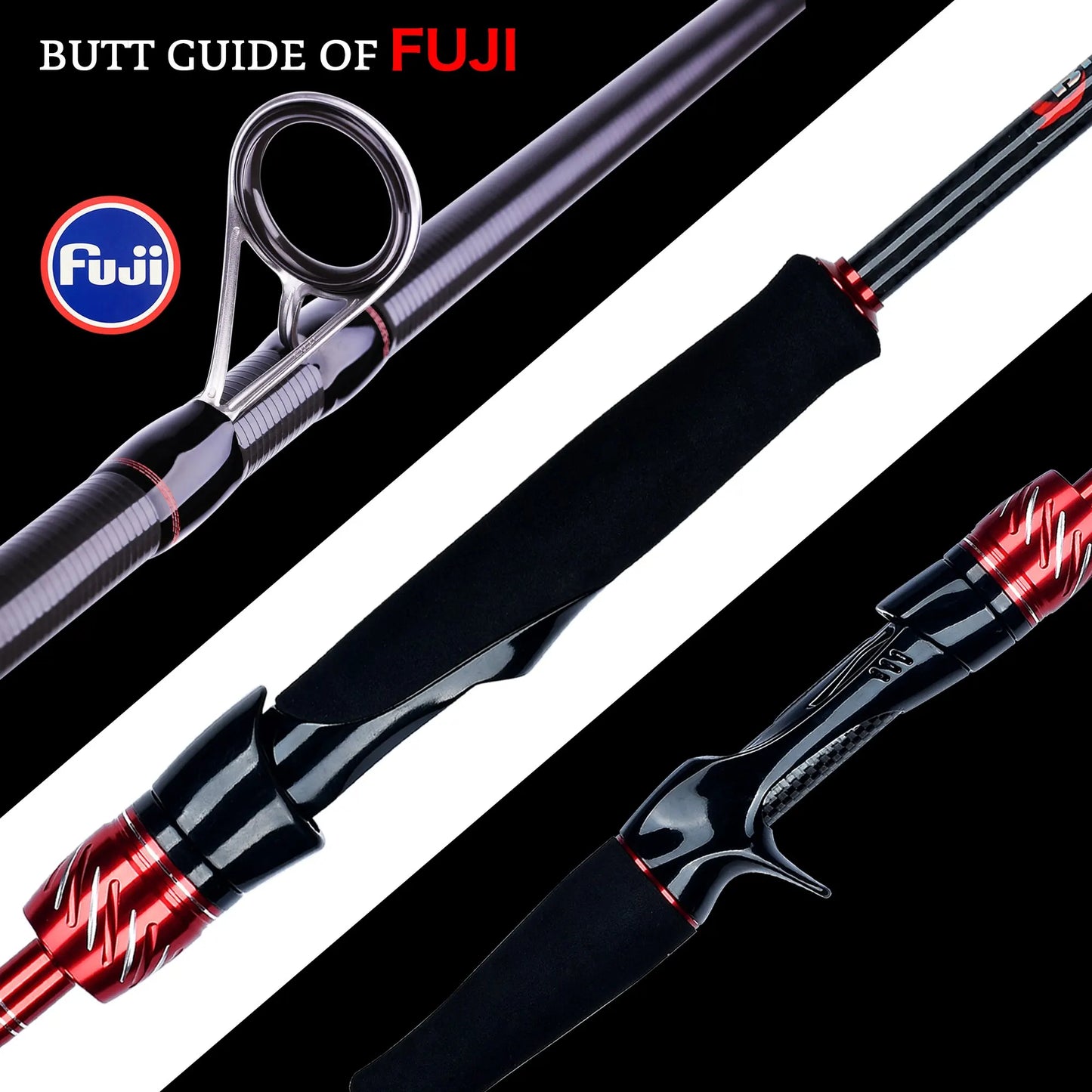 BIUTIFU Traveller Fishing Rod – Carbon Fiber 1.8–3.0m Fast Action (Fuji Guides, Spinning & Casting)