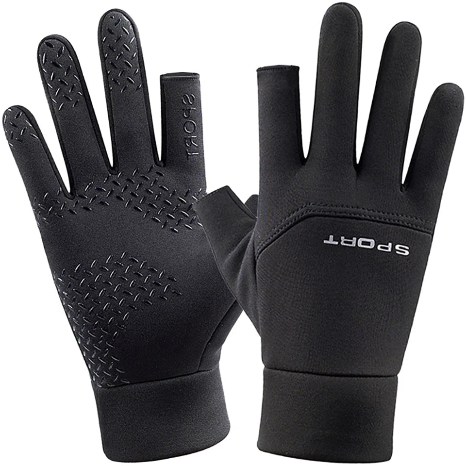 Two-Finger Cut Fishing Gloves | Anti-Slip Outdoor Angling & Cycling Gloves