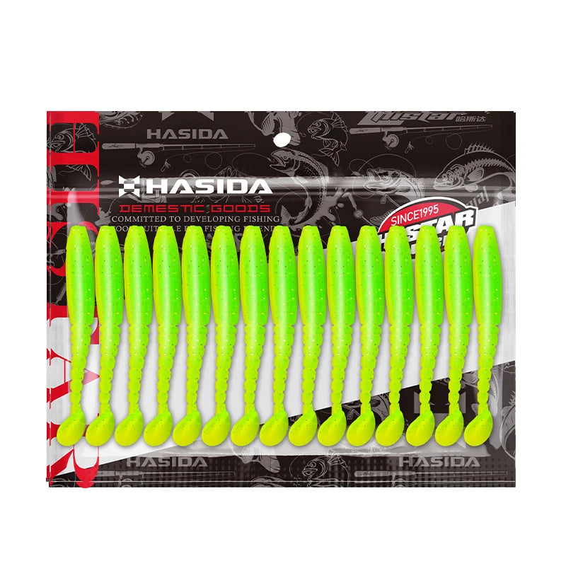 HISTAR T-Tail Soft Plastic Paddle Tail Shads | High Elasticity Silicone Fishing Lures