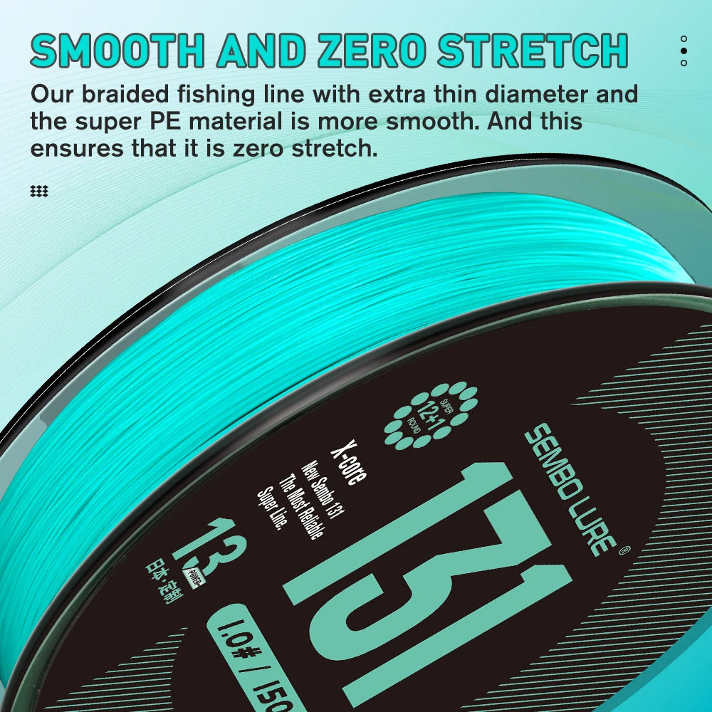 ZUKIBO Premium Braided Fishing Line | Floating PE Braid | 150m / 200m / 500m | Saltwater & Freshwater