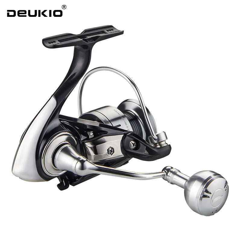 DEUKIO Waterproof Spinning Reel | 2000–7000 Sizes | 15KG Max Drag | 5.2:1 Gear Ratio | Metal Ball Knob