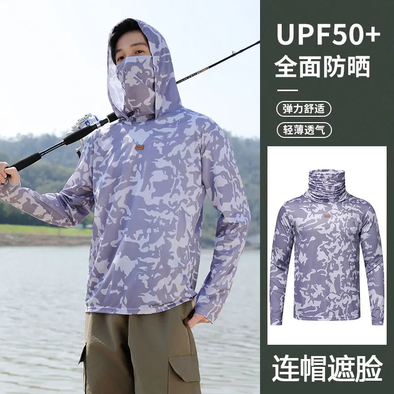 Men’s Long Sleeve Fishing Shirt with Hood | UPF50+ Outdoor Performance Top