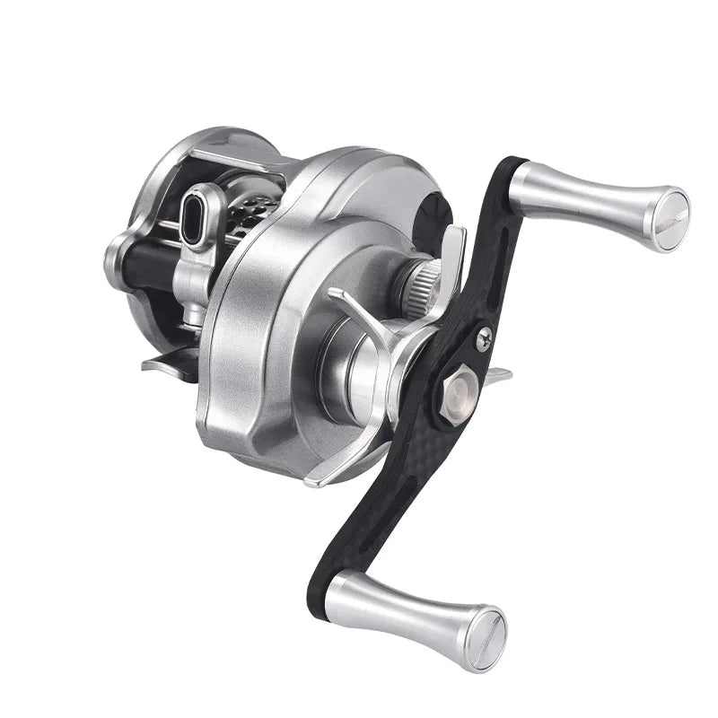Lizard Fishing BOKI Micro Drum Baitcaster | 118g | 7.6:1 High Speed | Carbon Body | Shallow Spool