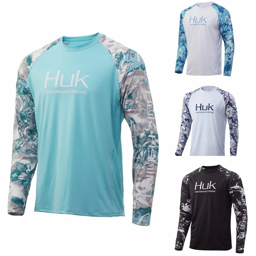 HUK Men’s Performance Fishing Shirt UPF50+ | Breathable Long Sleeve Hoodie