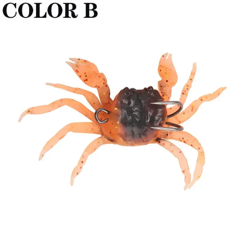 ALASICKA 3D Crab Soft Lure | 8cm / 10cm | Realistic Crab Bait | 5–10pcs Saltwater Soft Plastics