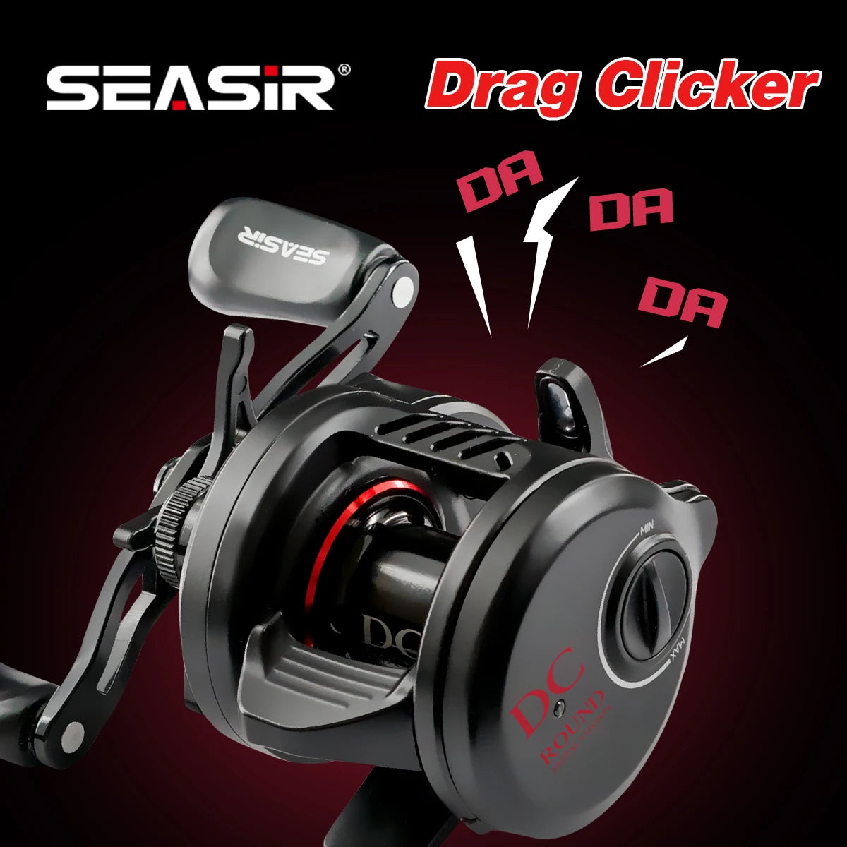 SEASIR DC-ROUND Baitcasting Reel | Brass Gear Drum Reel | Long Cast Saltwater Baitcaster | 164g