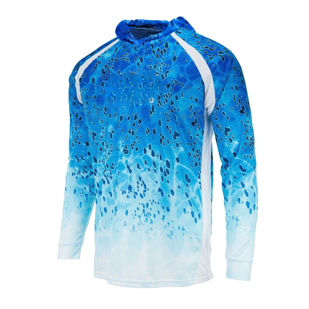 Men’s UPF50+ Fishing Hoodie | Long Sleeve Sun Protection Shirt | Breathable Summer Angling Wear