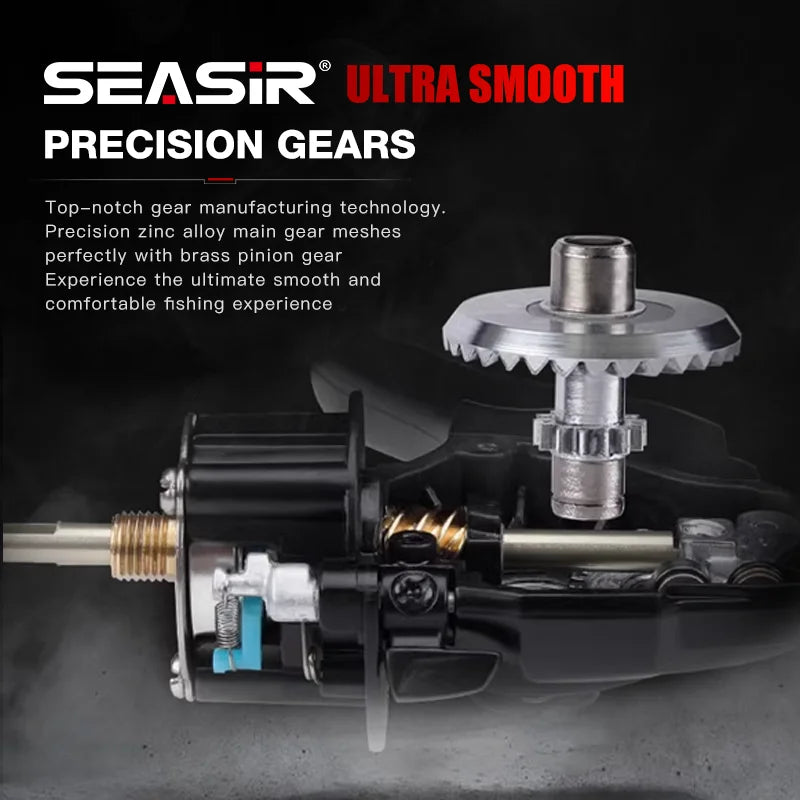 Seasir P-Series Prospec Carbon Fiber Spinning Reel – 9 Bearings, 6.2:1 Gear Ratio (2000 & 3000 Sizes)