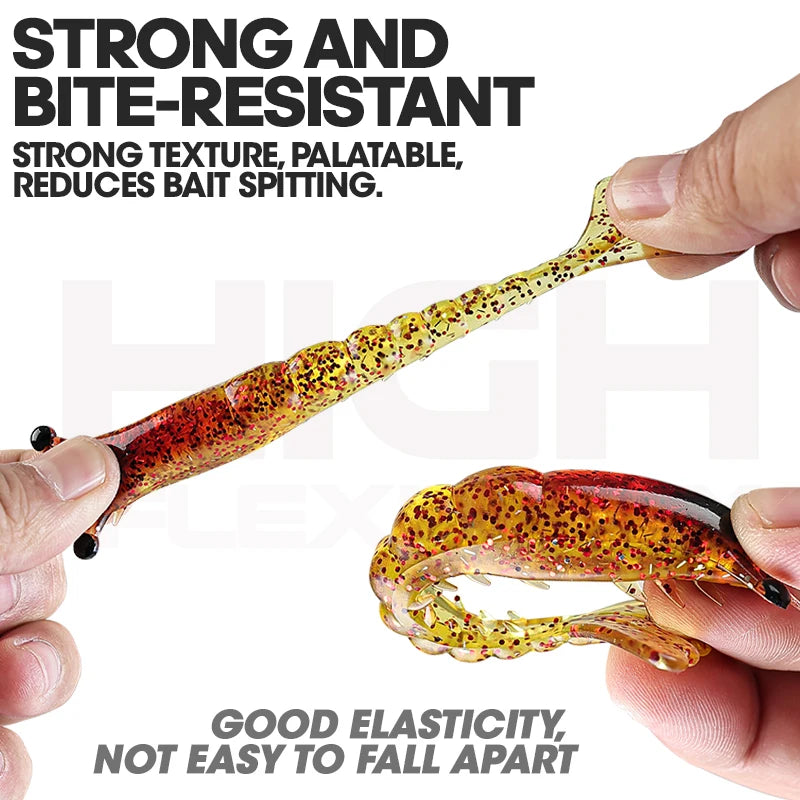 Taiyu Sinking Shrimp Soft Lures | 9.5cm / 11.5cm PVC Prawn Bait | 2pcs