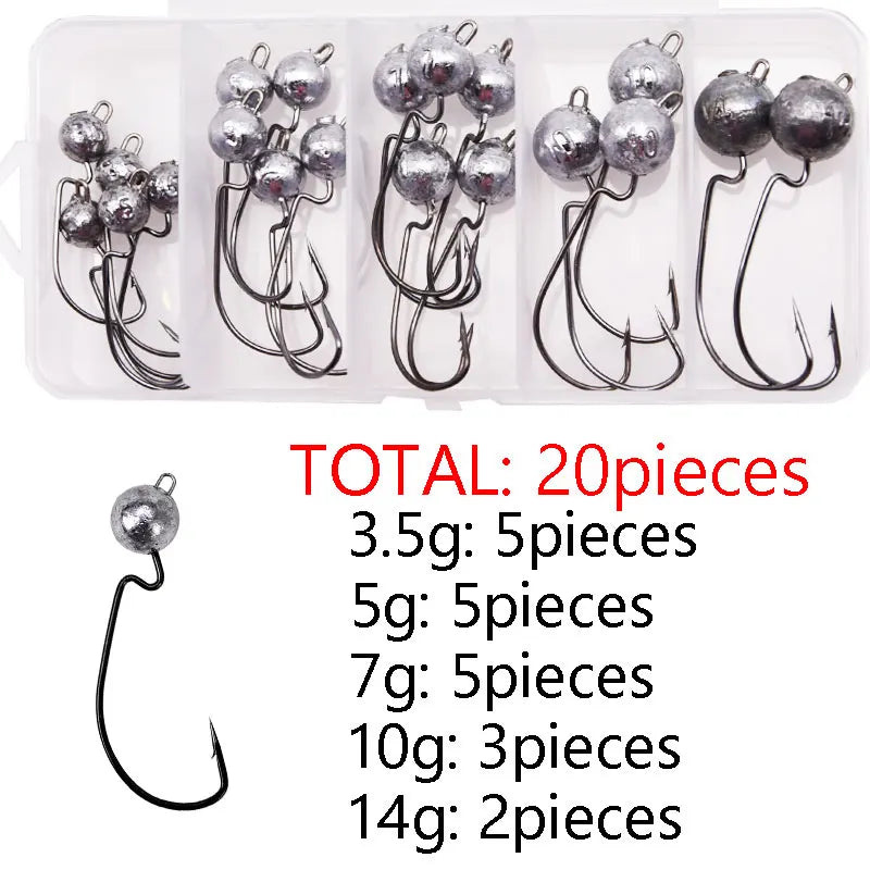 Bulk Jig Head Pack – Multiple Weights & Styles for Soft Plastics (Strong, Sharp & Salt-Ready)