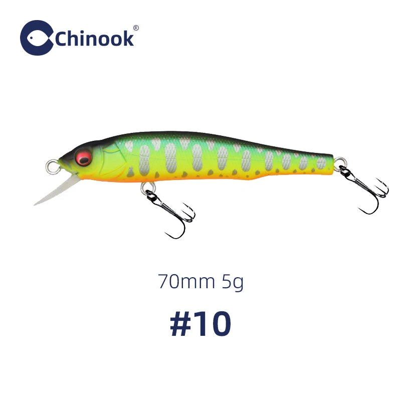 Chinook GH70 Minnow Lure | 70mm 5g Sinking / Suspending Hardbody