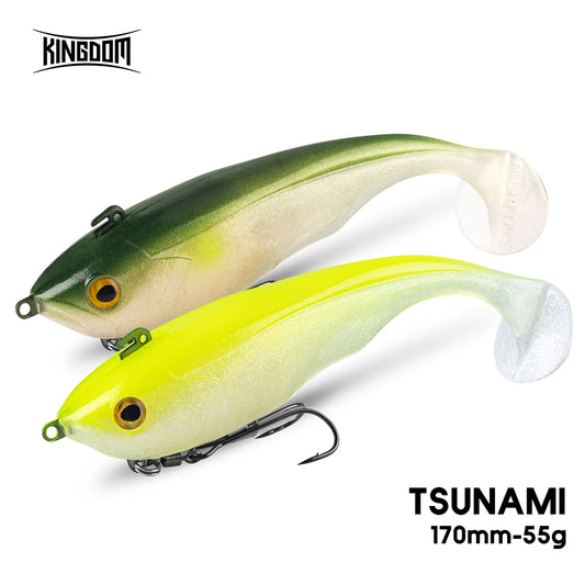 Kingdom Tsunami Soft Swimbait | 170mm 55g Sinking T-Tail Soft Plastic Lure
