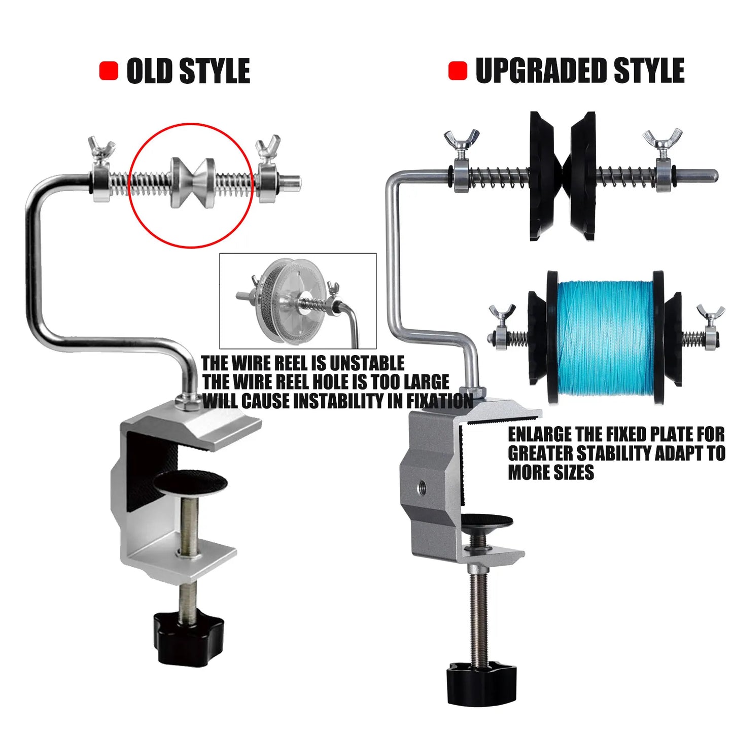Fishing Line Spooler Tool – Tabletop Line Winder for Spinning & Baitcasting Reels