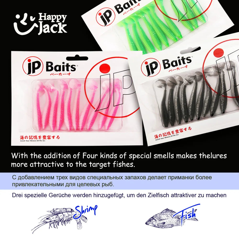 HappyJack Shad Soft Plastic Lure Set | Paddle Tail Swimbaits | 5cm / 7cm