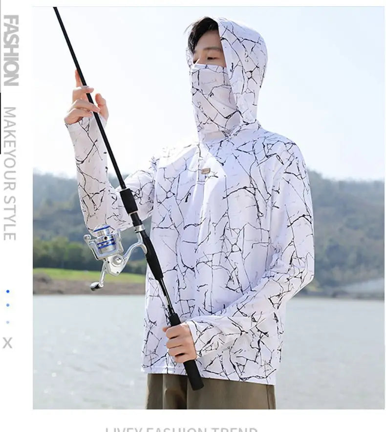 Men’s Long Sleeve Fishing Shirt with Hood | UPF50+ Outdoor Performance Top