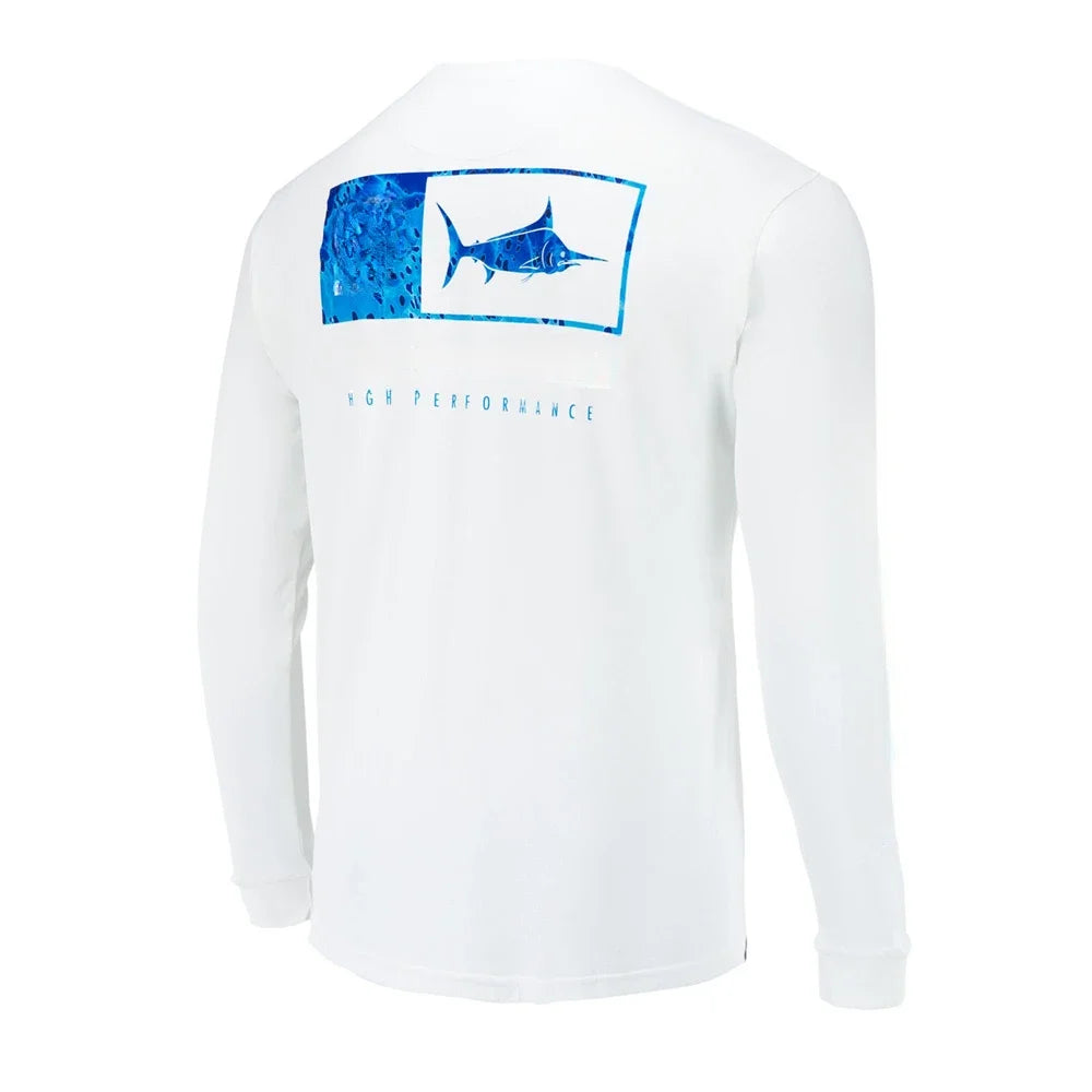 Men’s UPF50+ Fishing Hoodie | Long Sleeve Sun Protection Shirt | Breathable Summer Angling Wear
