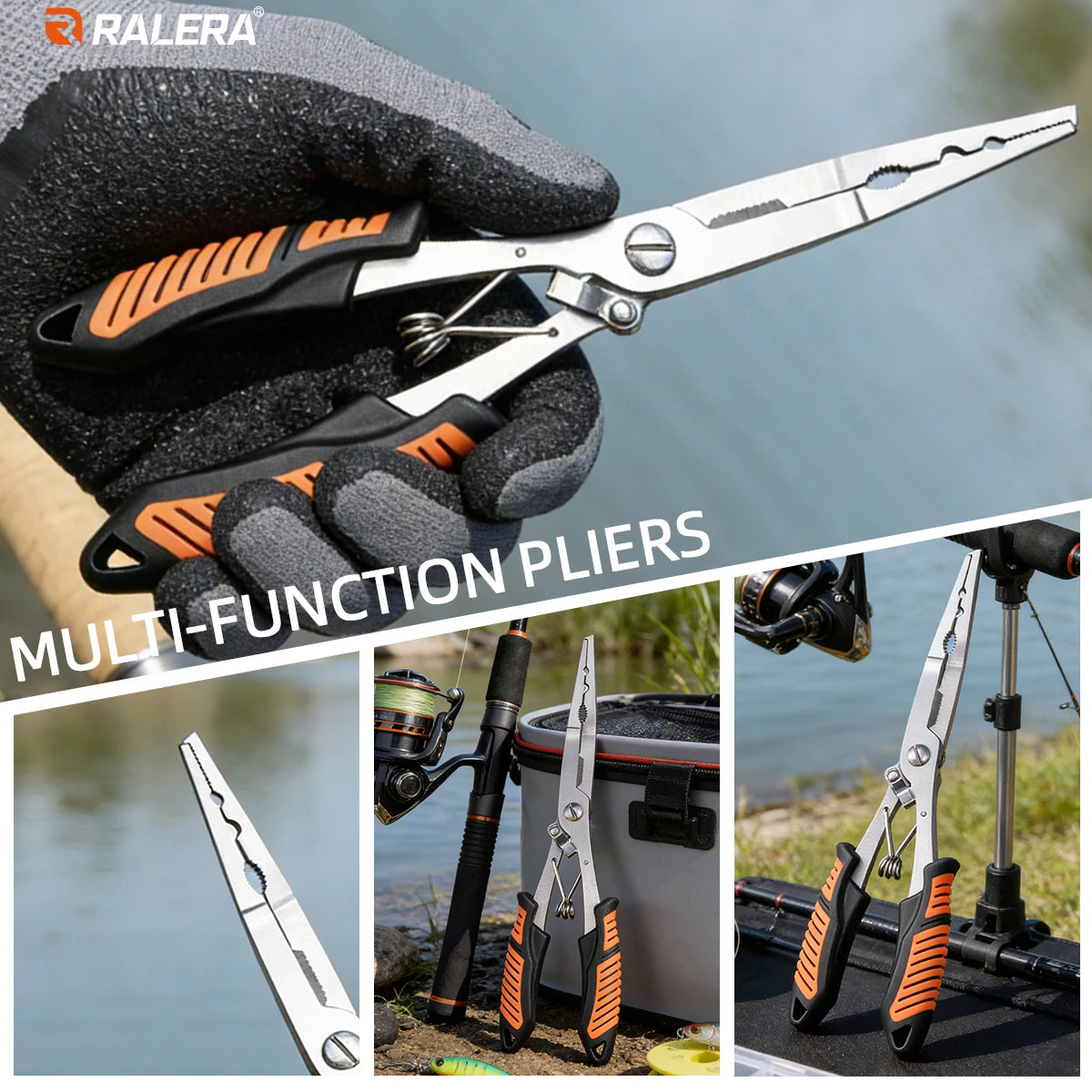 Compete Lure Fishing Tool Set | Fish Gripper, Pliers, Hook Remover & Fishing Knife Kit