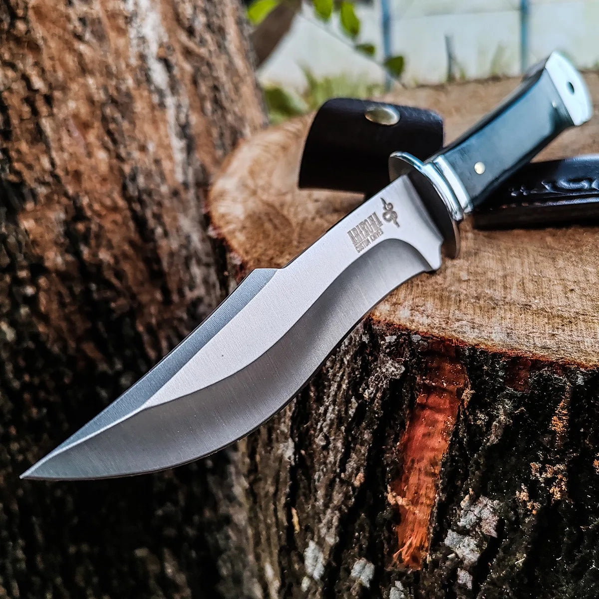 Fixed Blade Outdoor Knife | 3Cr Steel | Wooden Handle | 22cm Overall Length